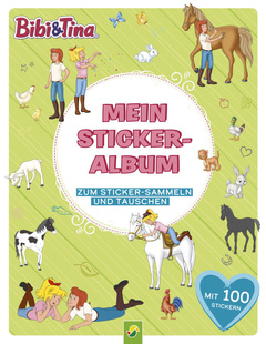 Cover des Buches „Bibi & Tina - Mein Stickeralbum mit 100 Stickern“