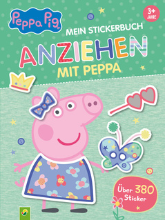Cover des Buches „Peppa Pig Mein Stickerbuch Anziehen mit Peppa“