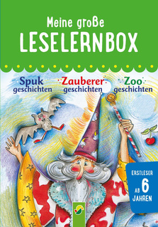 Cover des Buches „Meine große Leselernbox: Spuk-, Zauberer- und Zoogeschichten,“