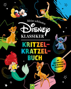 Cover des Buches „Meine schönsten Disney Klassiker Kritzel-Kratzel-Buch“